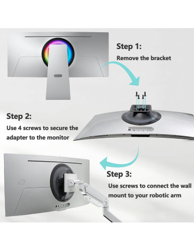 Soporte de Montaje en Pared Tjyuze para Monitor OLED Samsung 34"