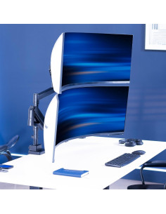 Soporte Doble para Monitores Ultrawide VIVO STAND-GT57T2 Negro 2
