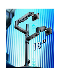 Brazo Doble para Monitor ARES WING 17-49" con USB Negro 2