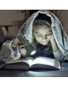 Linterna de Manivela DONGGUAN RD361 con Radio y Cargador USB 2