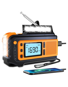 Radio Solar de Emergencia Missonchoo ER717 5000mAh con Linterna