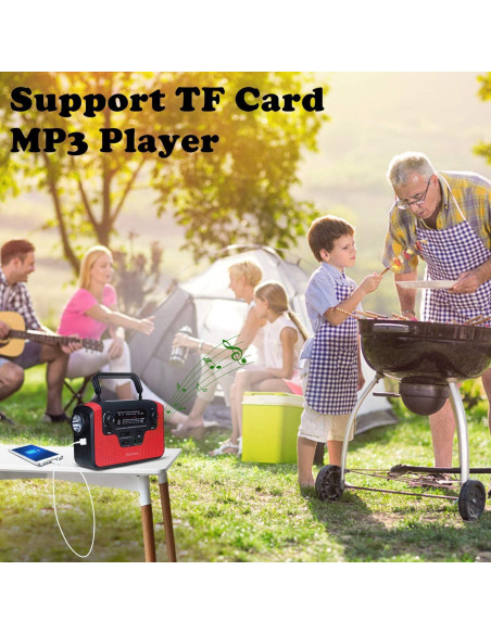 Radio de Emergencia Solar iRonsnow IS388 con Alerta NOAA 2300mAh