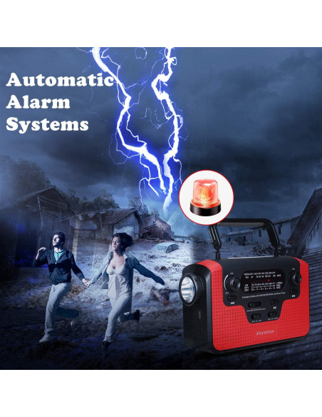 Radio de Emergencia Solar iRonsnow IS388 con Alerta NOAA 2300mAh