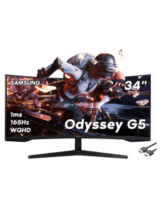 Monitor Curvado SAMSUNG Odyssey G5 34" WQHD 165Hz 1ms FreeSync