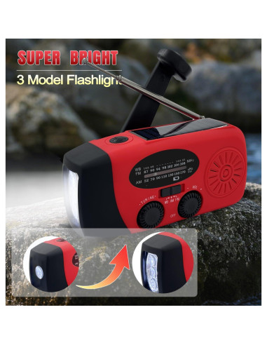 Radio Meteorológica de Emergencia Puyinii AM/FM NOAA 2000mAh