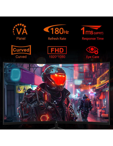 Monitor Curvo para Juegos Z-Edge UG24 24" FHD 180Hz 1ms