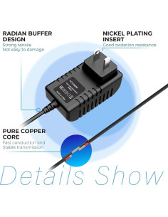 Adaptador AC/DC SLLEA 5V 2A para Radio Meteorológica Eton 2