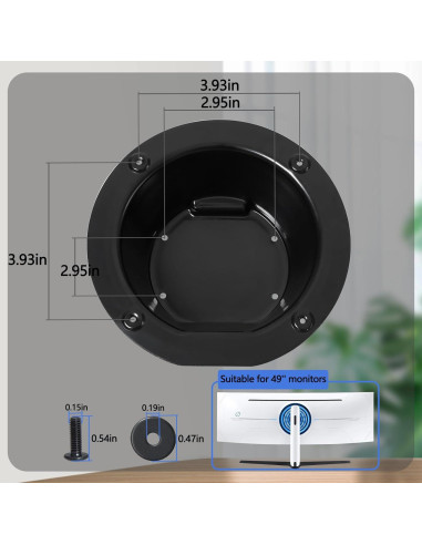 Adaptador de Montaje en Pared Tjweiqing para Monitor Curvo 49"