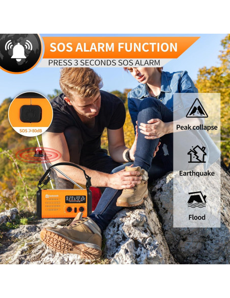 Radio de Emergencia Solar 20000mAh ikidsislands Naranja