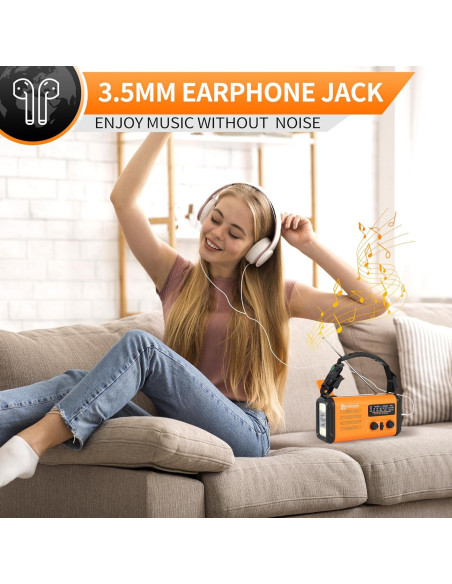 Radio de Emergencia Solar 20000mAh ikidsislands Naranja