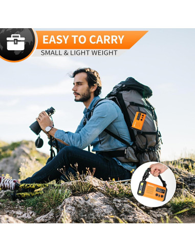 Radio de Emergencia Solar 20000mAh ikidsislands Naranja