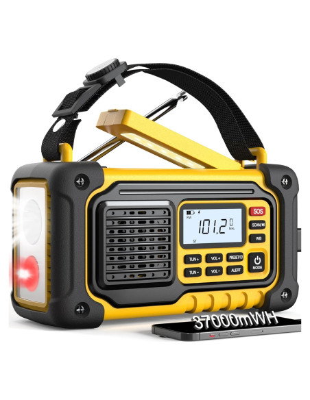 Radio Meteorológica de Emergencia SIYEGK con Manivela 10000mAh