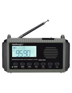 Radio de Emergencia HanRongDa 10000mAh Solar AM/FM NOAA