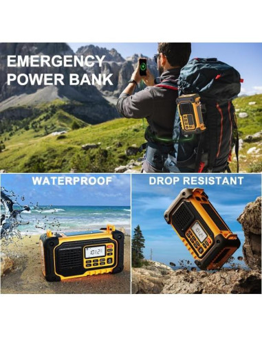 Radio Meteorológica de Emergencia SIYEGK con Manivela 10000mAh