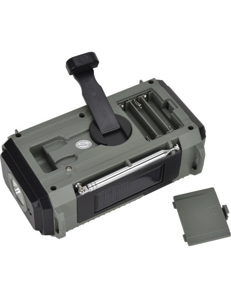 Radio de Emergencia HanRongDa 10000mAh Solar AM/FM NOAA