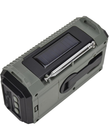 Radio de Emergencia HanRongDa 10000mAh Solar AM/FM NOAA