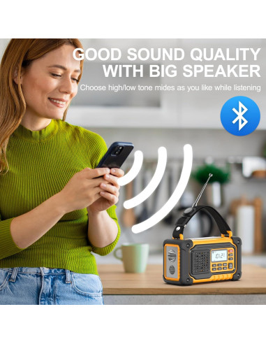 Radio Meteorológica de Emergencia SIYEGK con Manivela 10000mAh