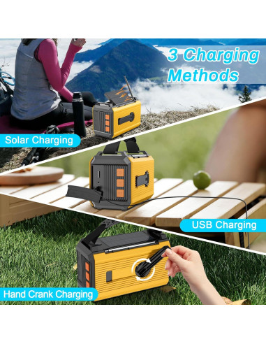 Radio Meteorológica de Emergencia BAYTWA 20000mAh Solar Inalámbrica