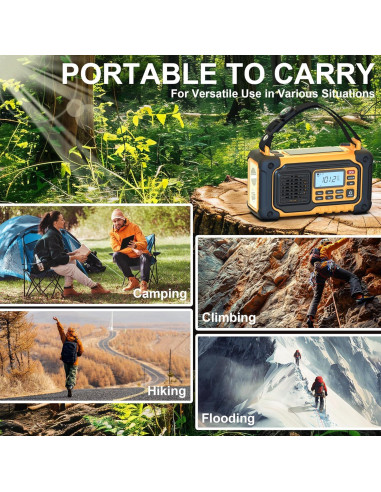 Radio Meteorológica de Emergencia SIYEGK con Manivela 10000mAh