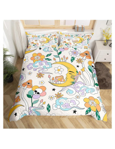 Funda de Edredón Queen Castle Fairy Floral Bohemio 3 Piezas