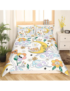 Funda de Edredón Queen Castle Fairy Floral Bohemio 3 Piezas 2