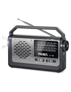 Radio Meteorológica Portátil PRUNUS J15WB AM FM con Linterna