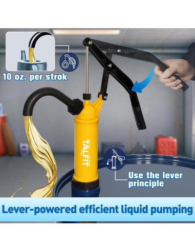 Bomba de Barril TALFIT 55 Galones PP Reforzado Alta Resistencia