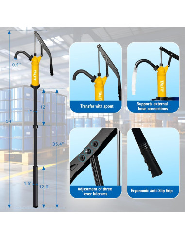 Bomba de Barril TALFIT 55 Galones PP Reforzado Alta Resistencia