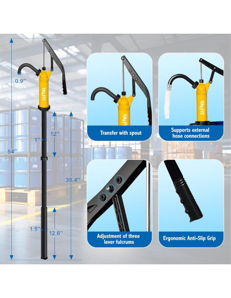 Bomba de Barril TALFIT 55 Galones PP Reforzado Alta Resistencia
