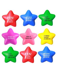 30 Pelotas de Estrés Estrella Chalyna - Alivio Ansiedad 5.58 cm