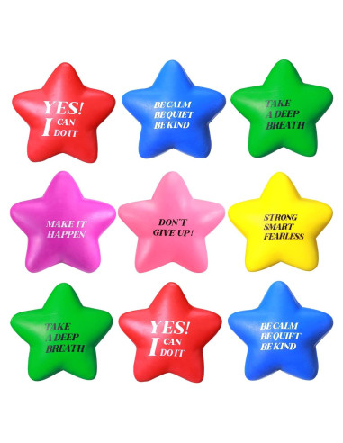 30 Pelotas de Estrés Estrella Chalyna - Alivio Ansiedad 5.58 cm