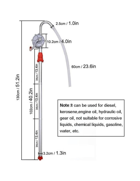 Bomba de Drum Manual LYCARESUN 15-55 Galones Aluminio