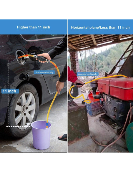 Bomba de Sifón Manual BBjinronjy para Gasolina y Agua 2m