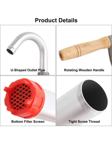 Bomba de Drum Manual LYCARESUN 15-55 Galones Aluminio