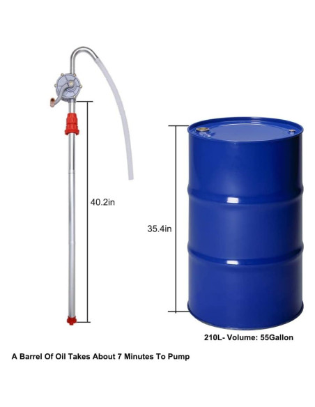 Bomba de Drum Manual LYCARESUN 15-55 Galones Aluminio