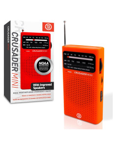 Radio Meteorológica de Emergencia 72HRS CRUSADER MINI - Compacta y Ligera