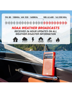 Radio Meteorológica de Emergencia 72HRS CRUSADER MINI - Compacta y Ligera 2
