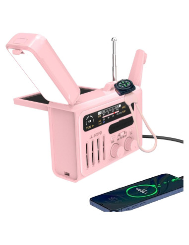 Radio Meteorológica de Emergencia Burtowic con Bluetooth y Linterna