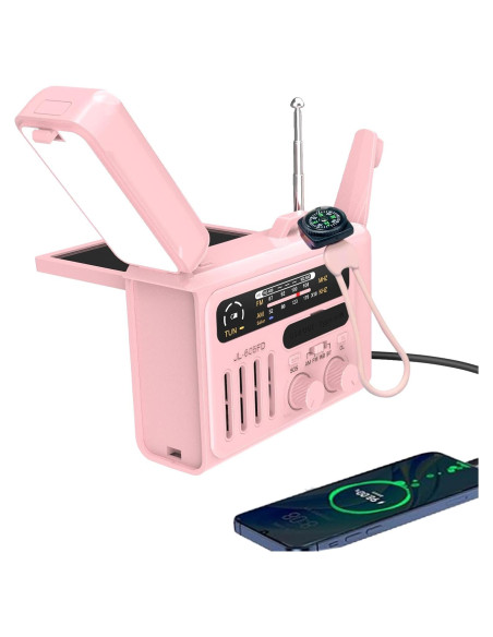 Radio Meteorológica de Emergencia Burtowic con Bluetooth y Linterna