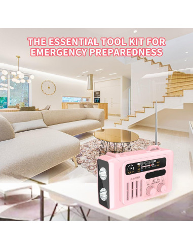 Radio Meteorológica de Emergencia Burtowic con Bluetooth y Linterna