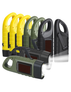 Linterna de Manivela Solar Leelosp 9 Piezas LED para Emergencias