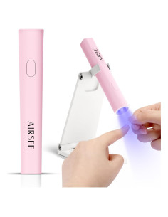 Luz UV Portátil AIRSEE Mini para Uñas de Gel Rosa 300mAh