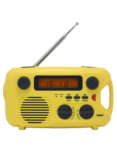 Radio de Emergencia Kaito KA580 Solar y Dynamo AM/FM Amarillo