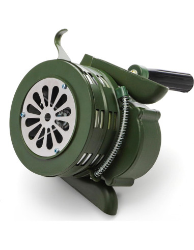 Sirena Manual de Manivela Acshio 110dB Alarma de Emergencia Verde