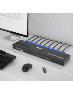Interruptor KVM Rackmount Yinker 8 Puertos VGA USB 2.0 2