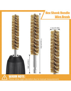 Cepillo de Alambre Geiserailie para Taladro Eléctrico - 5 Piezas Cobre 2