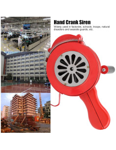 Sirena de Manivela HURRISE 120dB Portátil 402m 2
