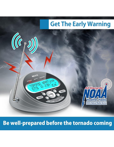 Radio de Alerta Meteorológica NOAA BGUS-319 con S.A.M.E.