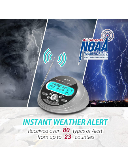 Radio de Alerta Meteorológica NOAA BGUS-319 con S.A.M.E.