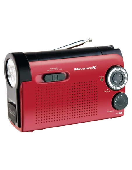 Radio Meteorológica NOAA WeatherX WR182R con Linterna LED